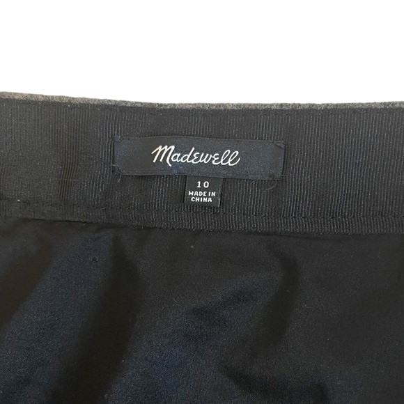 Madewell Grey Wool Blend Zip Front Skirt Size 10 - Picture 6 of 9